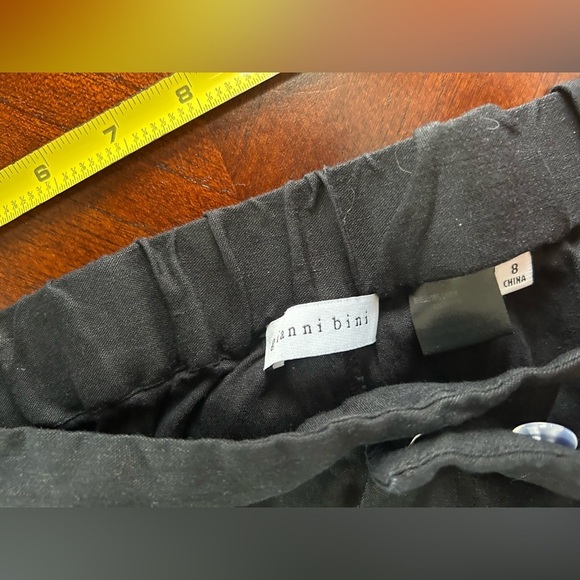 GIANNI BINI women's black pants with elastic at the back size 8 - Picture 8 of 9